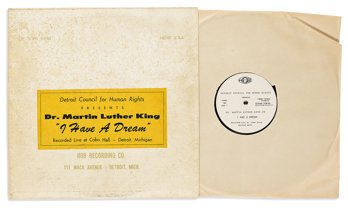 MARTIN LUTHER KING. Detroit Council for Human Rights Presents . . . I Have a Dream, Recorded Live at Cobo Hall.